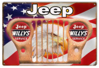 Jeep Willys Service Garage Shop Metal Sign 12x18