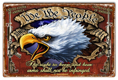 Right To Bear Arms Reproduction Gun Metal Sign