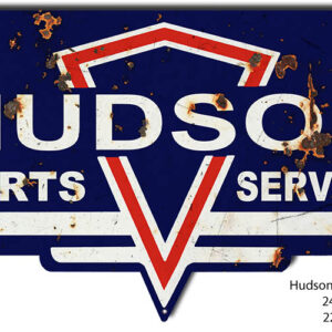 Hudson Motor Oil Cut Out Reproduction Garage Art metal Sign 15x24