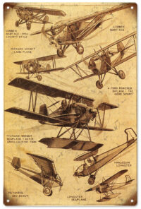 Reproduction Seaplanes Airplane Sign