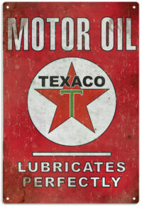 Reproduction Texaco Motor Oil Sign 12"x18"