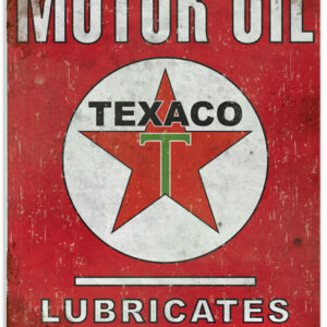 Reproduction Texaco Motor Oil Sign 12"x18"