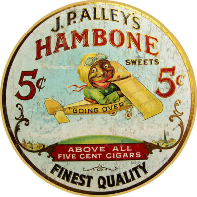 J Palley's Hambone 5 Cent Cigar Advertisement Sign