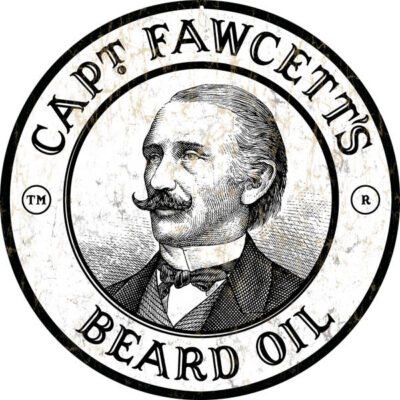Capt Fawcett's Beard Oil Barber Shop Sign 14 Round