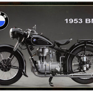 1953 BMW Motorcycle Sign Classic British Motorcycle