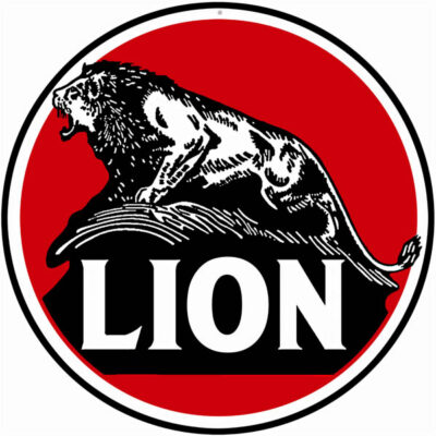 Lion Gasoline Sign 14 Round