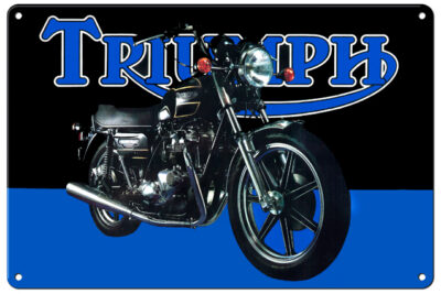 Triumph Motorcycle Classic British Motorcycle Sign. 12"x18"