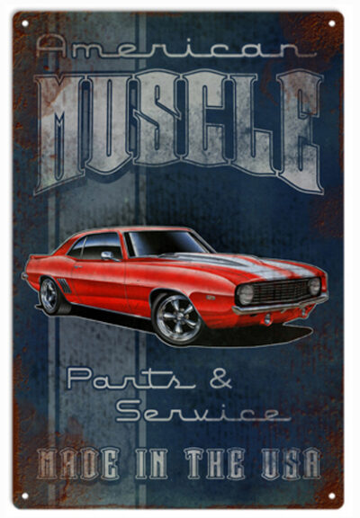 Hot Rod  American Muscle Car Sign Age Looking