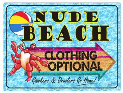 Nude Beach Clothing Optional Sign