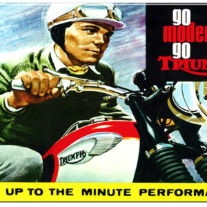 Triumph Classic British Motorcycle Sign. 12"x18"