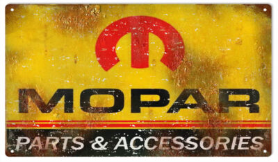 Reproduction Mopar Parts And Accessories Sign 8x14