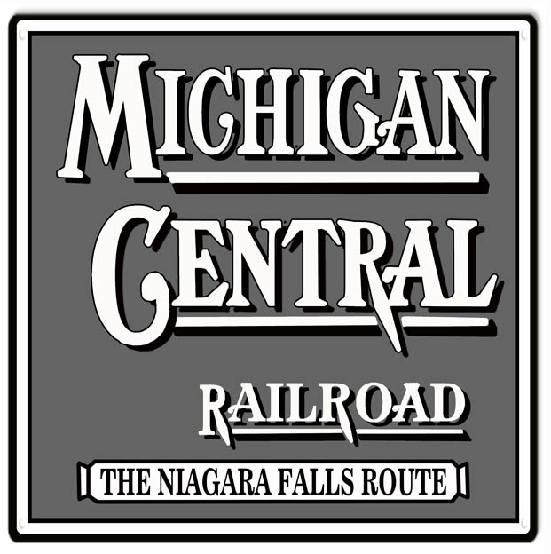 Michigan Central Railroad The Niagara Falls Route Sign. 12"x12"