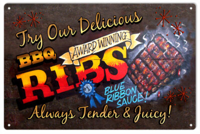 BBQ Ribs Food Sign