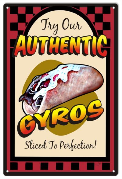 Authentic Gyros Food Sign