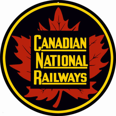 Canadian National Railways Round Sign