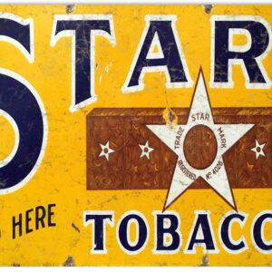 Reproduction Star Tobacco Smoke Sign