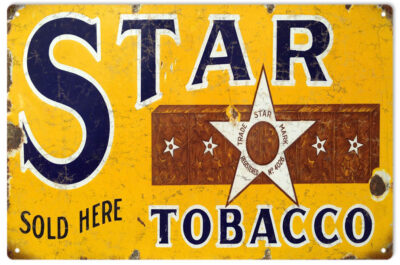 Reproduction Star Tobacco Smoke Sign