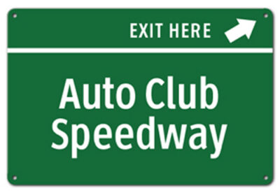 Nascar Auto Racing Auto Club Motor Speedway Sign