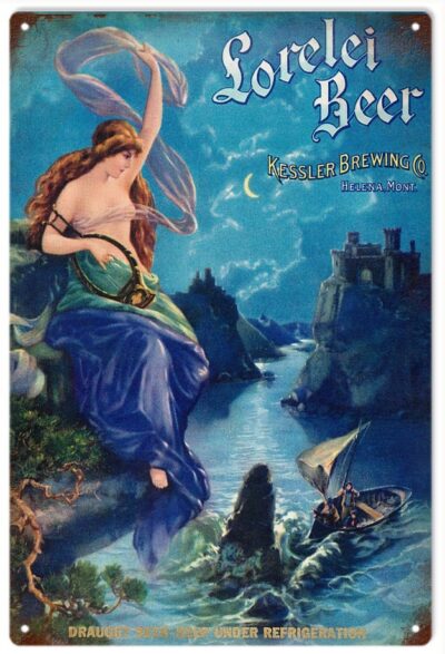 Lorelei Beer Reproduction Vintage Metal Sign 12x18