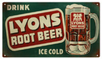 Lyons Root Beer Reproduction Vintage Nostalgic Metal Sign 8x14