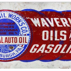 Waverly Oil And Gasoline Reproduction Garage Shop Metal Sign 8x14