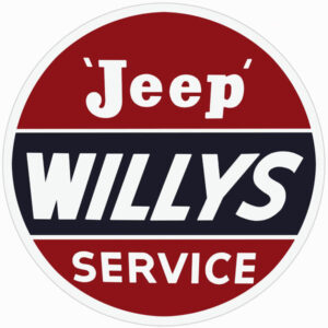 Willys Jeep Service Sign 18 Round