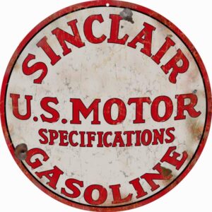 Sinclair Gasoline Reproduction Motor Oil Metal Sign 14x14 Round