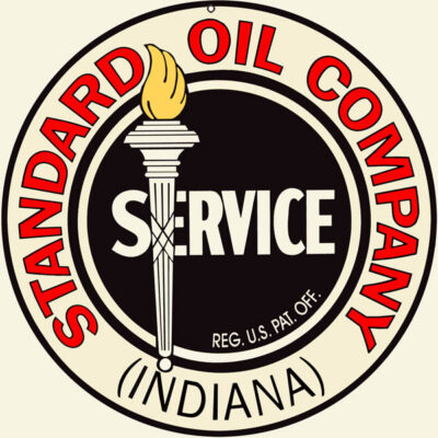 Indiana Standard Oil Sign 18x18 Round