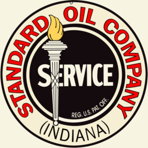Standard Oil Gasoline Reproduction Motor Oil Metal Sign 14x14 Round