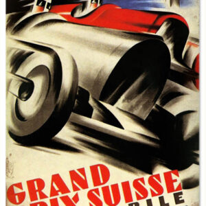 Vintage Grand Prix Suisse Automobile Reproduction Sign 12x18