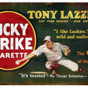 Tony Lazzer I Like Lucky's Cigarette Tobacco Sign Reproduction