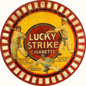 Round Lucky Strikes Cigarette Advertisement Sign 14 Round