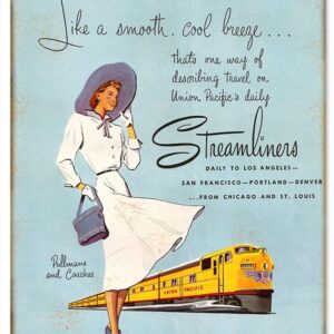 Union Pacific Railway Lines Los Angeles To San Francisco Route Sign