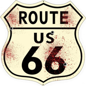 Route 66 Automobile Reproduction Vintage Garage Shop Metal Sign 15x15