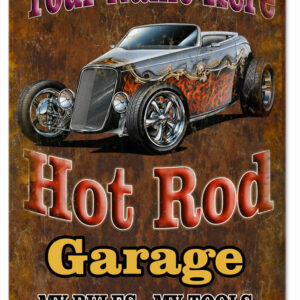 Add Your Name To Hot Rod Reproduction Garage Shop Metal Sign 16x24