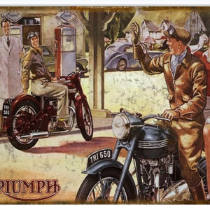 Triumph Motorcycle Reproduction Sign 9x12