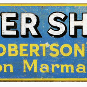 Reproduction Silver Shred Lemon Marmalade Sign 6x18