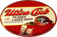 Utica Club Pilsner Beer Sign 9x14 Oval