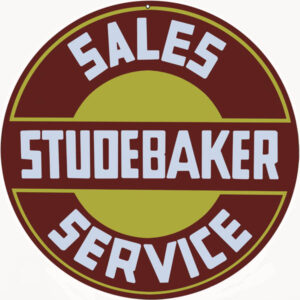 Sales And Service Studebaker Sign 14 Round