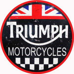 Reproduction Triumph Motorcycles Sign 14 Round
