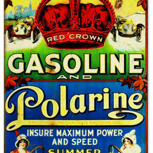 Reproduction Red Crown Summer Or Winter Gasoline Sign