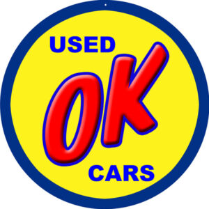 Used Ok Cars Sign 14 Round