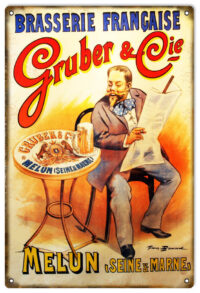 Reproduction Brasserie Gruber & Co. Beer Sign