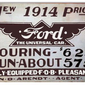 1914 Ford Car Garage Shop Reproduction Sign 12x18