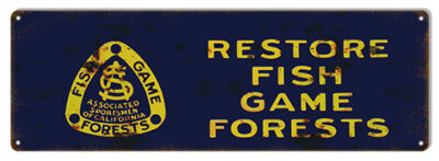 Reproduction of Associated Sportsmen of California Sign 6x18