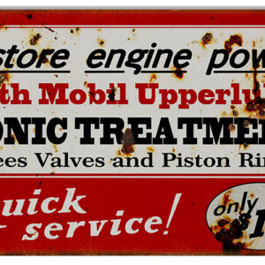 Reproduction Quick Service Tonic Treatment Mobil Sign. 12"x18"