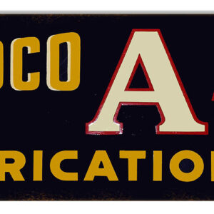 Sunoco A To Z Lubrication Sign 6x18