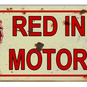 Reproduction Red Indian Motor Oils Sign. 6"x18"
