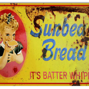 Sunbeam Bread IT'S BATTER WHIPPED Country Advertisement Sign. 12"x18"