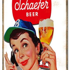 Reproduction Schaefer Beer Dodgers Sign. 12"x18"
